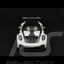 Porsche 911 GT3 RS Typ 992 2022 Tribute To 1972 Carrera RS Weissach Package Weiß / Pythongrün Streifen 1/12 Norev 127535
