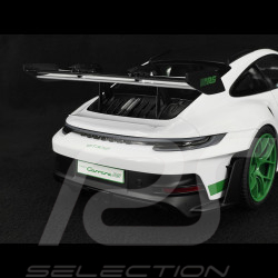 Porsche 911 GT3 RS Type 992 2022 Tribute To 1972 Carrera RS Pack Weissach Blanc / Bandes Vert Python 1/12 Norev 127535