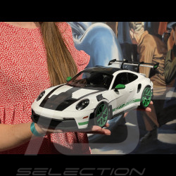 Porsche 911 GT3 RS Type 992 2022 Tribute To 1972 Carrera RS Pack Weissach Blanc / Bandes Vert Python 1/12 Norev 127535