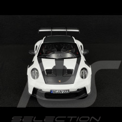 Porsche 911 GT3 RS Type 992 2022 Pack Weissach Blanc / Bandes Rouge Pyro 1/18 Norev 187373