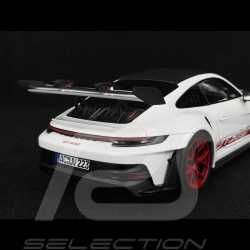 Porsche 911 GT3 RS Type 992 2022 Weissach Package White / Red Pyro Strips 1/18 Norev 187373
