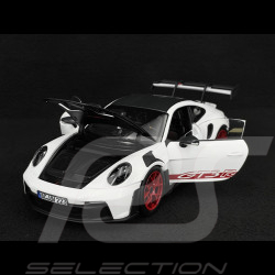 Porsche 911 GT3 RS Type 992 2022 Pack Weissach Blanc / Bandes Rouge Pyro 1/18 Norev 187373