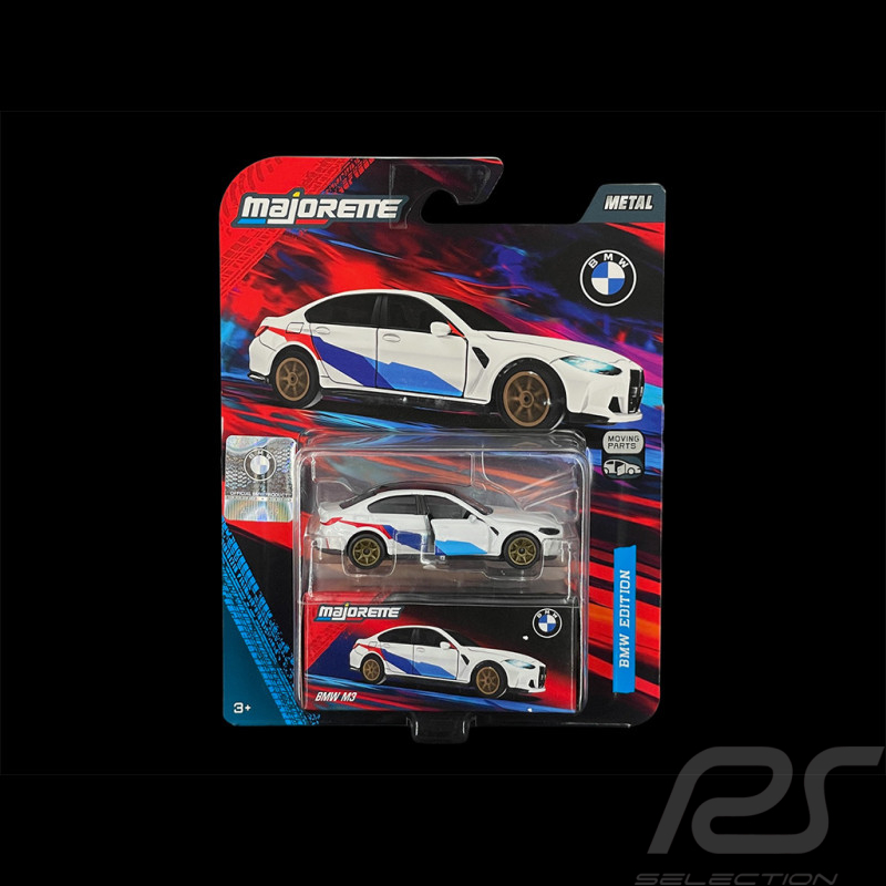 BMW M3 Blanco / Rayas Tricolores 1/64 Majorette 8502101003