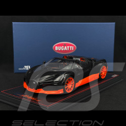 Bugatti W16 Mistral World Record Car 2024 Negro Carbón / Naranja 1/18 MR Collection BUG015WR