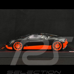 Bugatti W16 Mistral World Record Car 2024 Carbon Schwarz / Orange 1/18 MR Collection BUG015WR