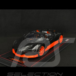 Bugatti W16 Mistral World Record Car 2024 Carbon Black / Orange 1/18 MR Collection BUG015WR