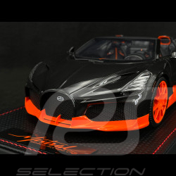 Bugatti W16 Mistral World Record Car 2024 Carbon Black / Orange 1/18 MR Collection BUG015WR
