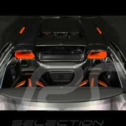 Bugatti W16 Mistral World Record Car 2024 Carbon Black / Orange 1/18 MR Collection BUG015WR