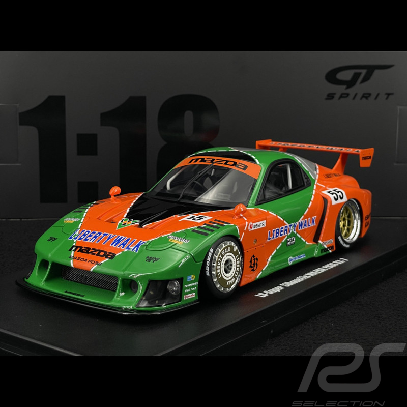 Mazda RX-7 FD3S LB-Works Super Silhouette 2024 Vert / Orange 1/18 GT Spirit GT568