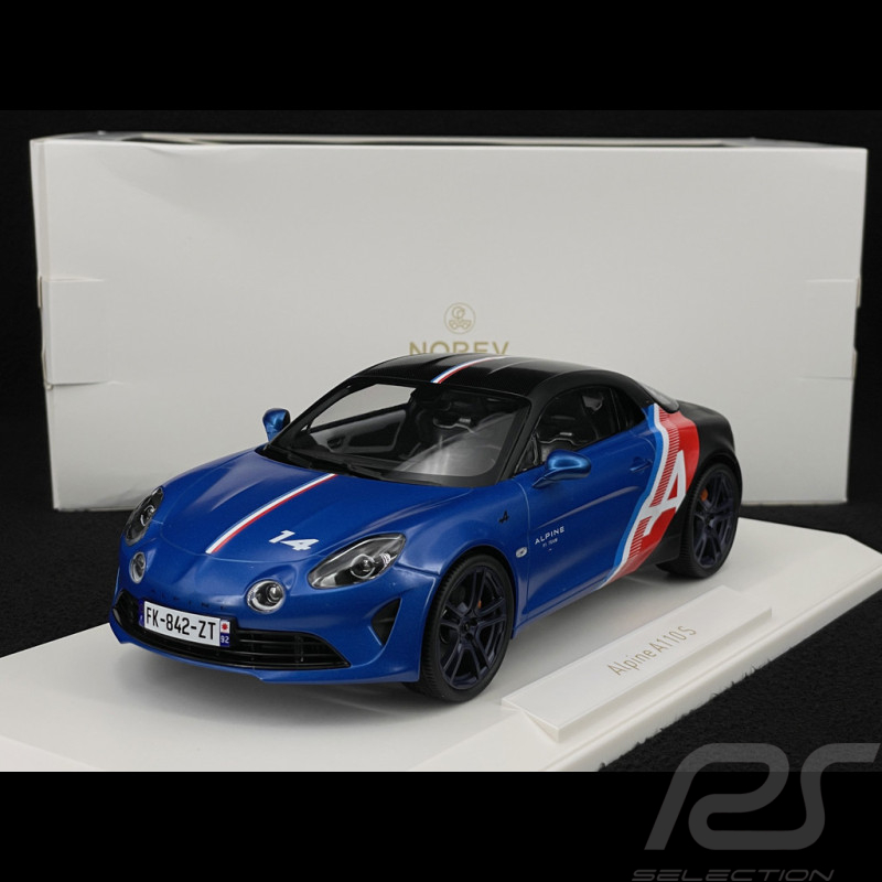 Alpine A110 S Trackside n° 14 2021 Blue / Red / Black 1/18 Norev 185331