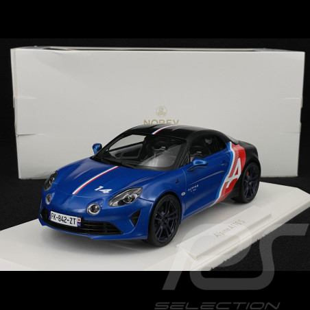 Alpine A110 S Trackside n° 14 2021 Blue / Red / Black 1/18 Norev 185331
