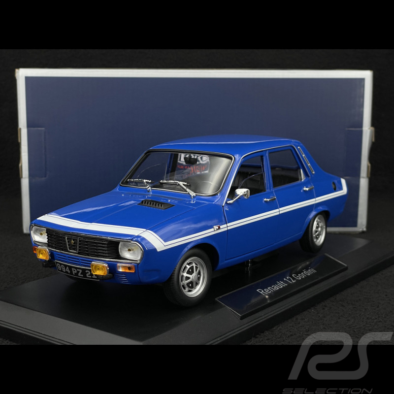 Renault 12 Gordini 1971 Bleu de France / Bandes Blanches 1/18 Norev 185248