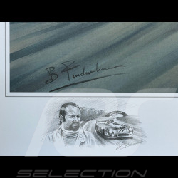 Póster Matra MS670B / Ferrari 312PB 24h Le Mans 1973 100 x 70 cm Obra original de Benjamin Freudenthal