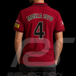 Clay Regazzoni Poloshirt n° 4 Monza 1970 Rot - Herren