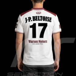 Jean-Pierre Beltoise Poloshirt n° 17 Weiß / Rot - Herren