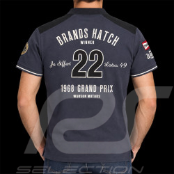 Jo Siffert Poloshirt n° 22 GP Brands Hatch 1968 Marineblau - Herren