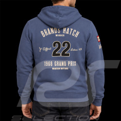 Sweat Jo Siffert à Capuche Brands Hatch n° 22 Bleu - Homme