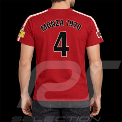 T-Shirt Clay Regazzoni n° 4 Monza 1970 Rouge - Homme