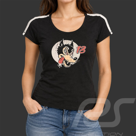 T-Shirt Speed Wolf n° 13 Noir Carbone - Femme