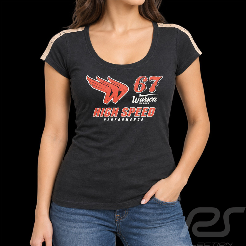 67 Wings T-shirt Vintage design Warson Anthrazitgrau - Damen