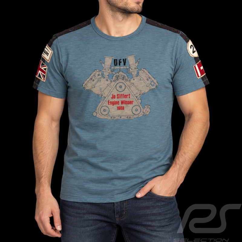 Jo Siffert T-Shirt DFV 1968 Petrol Blue - Men