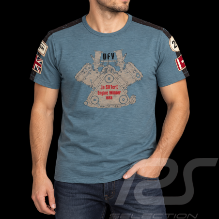 T-shirt Jo Siffert DFV 1968 Bleu Pétrole - Homme