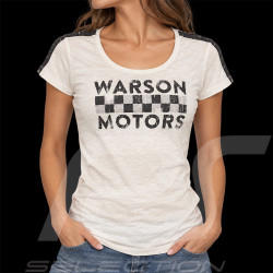 T-shirt Warson Motors Damier Course Blanc 22-800 - femme