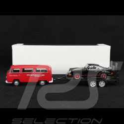 Set Porsche Carrera RS 2.7 1973 et Combi Volkswagen T2 1/38 Welly MAP01023025