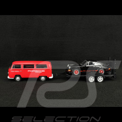 Set Porsche Carrera RS 2.7 1973 et Combi Volkswagen T2 1/38 Welly MAP01023025