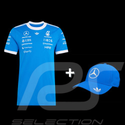 Duo T-shirt Mercedes et Casquette Mercedes-AMG Petronas F1 Team Bleu