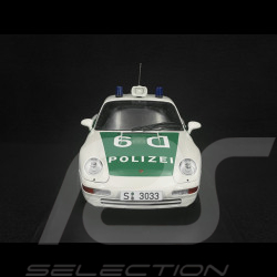 Porsche 911 Coupé Type 993 1993 Polizei Stuttgart Blanc / Vert 1/18 Minichamps 155061190