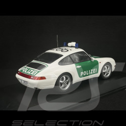 Porsche 911 Coupé Type 993 1993 Polizei Stuttgart Blanc / Vert 1/18 Minichamps 155061190