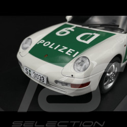 Porsche 911 Coupé Type 993 1993 Polizei Stuttgart Blanc / Vert 1/18 Minichamps 155061190