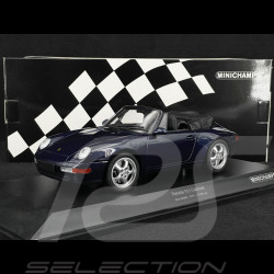 Porsche 911 Cabriolet Type 993 1994 Bleu Iris Métallisé 1/18 Minichamps 155061130