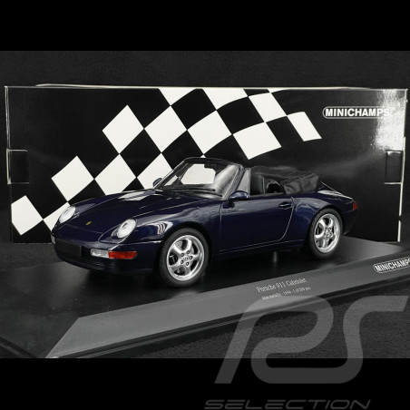 Porsche 911 Cabriolet Type 993 1994 Bleu Iris Métallisé 1/18 Minichamps 155061130