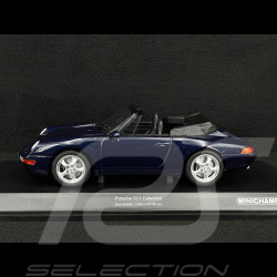 Porsche 911 Cabriolet Type 993 1994 Bleu Iris Métallisé 1/18 Minichamps 155061130