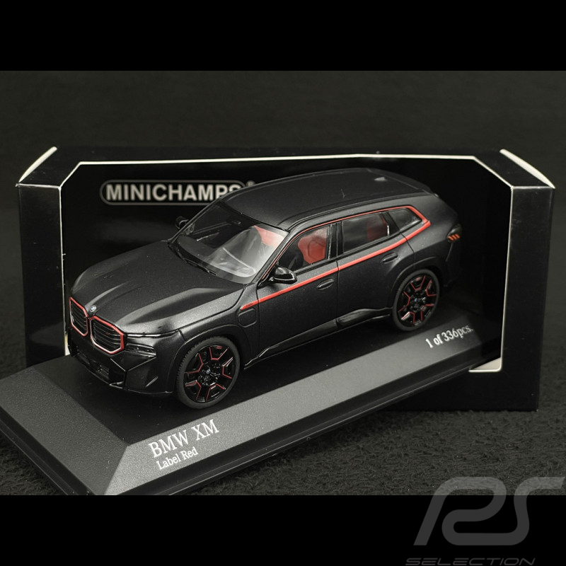 BMW XM G09 Label Red 2023 Noir Mat 1/43 Minichamps 410023301