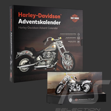 Calendrier de l'Avent Harley Davidson FXST Softail 1984 Argent 1/24 Franzis 67284