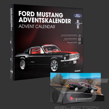 Ford Adventskalender Mustang Fastback 1967 Schwarz / Rote Streifen 1/43 Franzis 67965