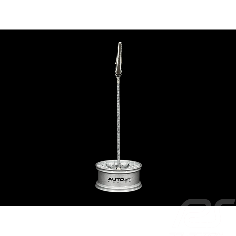 Support Mémo à Pince Jante de Course Argent AutoArt 40408