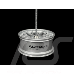 Support Mémo à Pince Jante de Course Argent AutoArt 40408