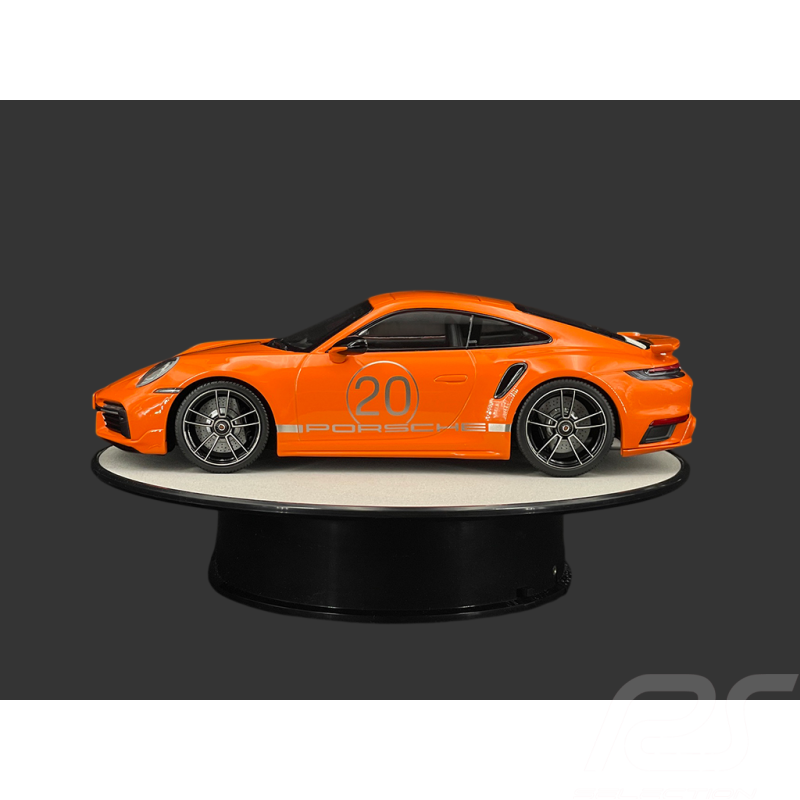 Rotating Display Stand for 1/18 Models Silver 25.5 cm Premium Quality AutoArt 98015