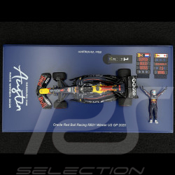 Max Verstappen Red Bull RB21 n° 1 Vainqueur GP USA 2025 F1 avec Figurine et Pit Board 1/43 Spark S9666