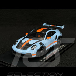 Porsche 911 GT3 RS Type 992 2022 Weissach Package Gulf Blue / Orange Stripes RS Selection x Spark 1/43 43RSF001