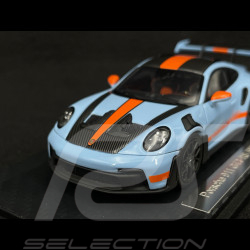 Porsche 911 GT3 RS Type 992 2022 Weissach Package Gulf Blue / Orange Stripes RS Selection x Spark 1/43 43RSF001