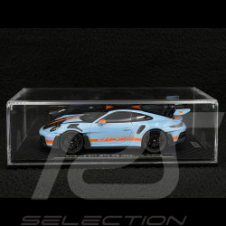 Porsche 911 GT3 RS Type 992 2022 Pack Weissach Bleu Gulf / Bandes Orange RS Selection x Spark 1/43 43RSF001