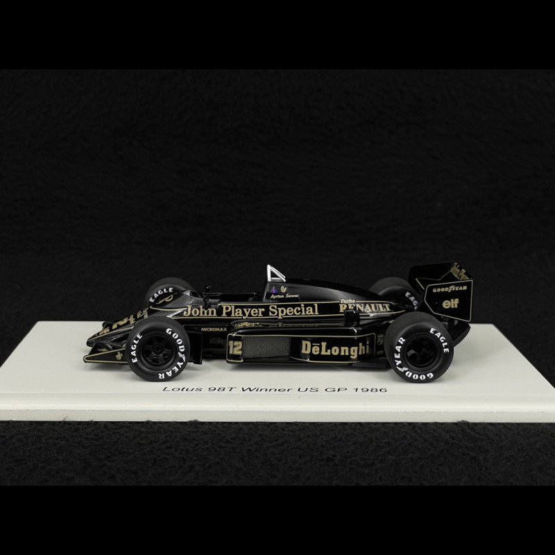 Ayrton Senna Lotus 98T n° 12 Winner USA GP 1986 F1 1/43 Spark S7155