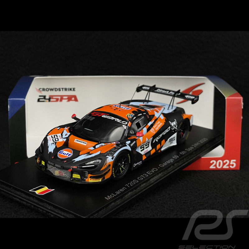 McLaren 720S GT3 Evo n° 59 6ème 24h Spa 2025 1/43 Spark SB852