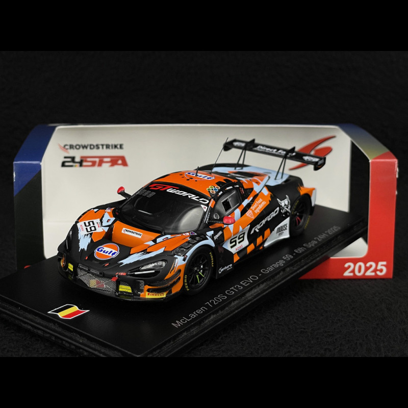 McLaren 720S GT3 Evo n° 59 6th 24h Spa 2025 1/43 Spark SB852