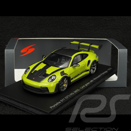 Porsche 911 GT3 RS Type 992 2023 Weissach Package Lind Green / Black Stripes 1/43 Spark S8780